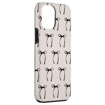 Aesthetic Black Ribbon Bow Case for iPhone 12 Pro Max