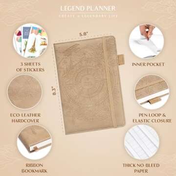 Legend Vintage Travel Journal – Traveling Diary & Photo Album for Men, Women & Family with Bucket ...