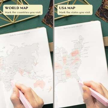 Legend Vintage Travel Journal – Traveling Diary & Photo Album for Men, Women & Family with Bucket List – Vacation Essentials (Sandstone)