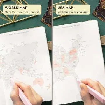 Legend Vintage Travel Journal – Traveling Diary & Photo Album for Men, Women & Family with Bucket List – Vacation Essentials (Sandstone)