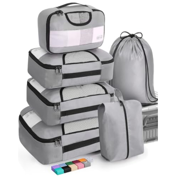 Veken 6 Set Premium Packing Cubes for Effortless Travel Organization