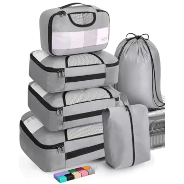 Veken 6 Set Premium Packing Cubes for Effortless Travel Organization