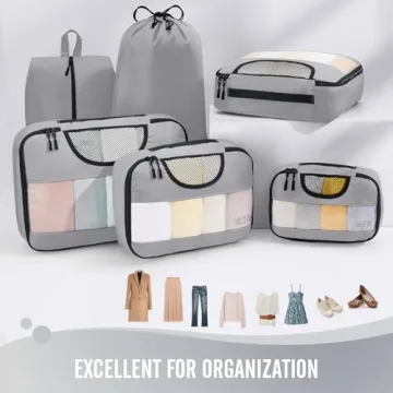 Veken 6 Set Packing Cubes for Organized Travel Essentials