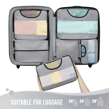 Veken 6 Set Packing Cubes for Organized Travel Essentials