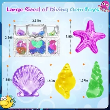 Duchong 36 Pcs Dive Gems Pool Toys for Kids Summer Fun