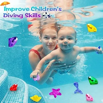 Duchong 36 Pcs Dive Gems Pool Toys for Kids Summer Fun