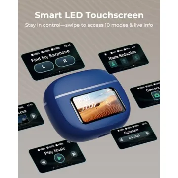 Wireless Earbuds with Smart Touchscreen and 40H Playtime for All