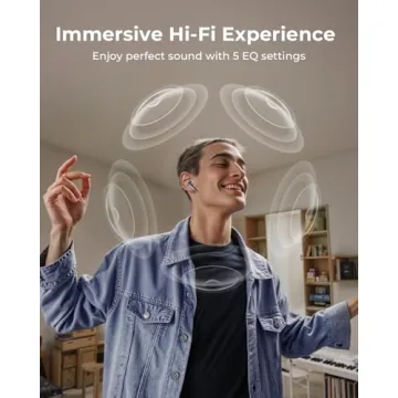 Active Noise Cancelling Wireless Earbuds with Touchscreen