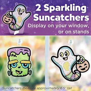 Creativity for Kids Big Gem Diamond Painting Kit - Halloween Stickers and Suncatchers - Halloween DIY Crafts for Kids, Halloween Activities and Gifts for Kids Ages 6-8+