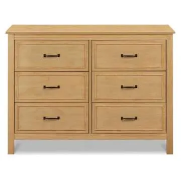 DaVinci Charlie 6-Drawer Double Dresser in Honey, GREENGUARD Gold Certified
