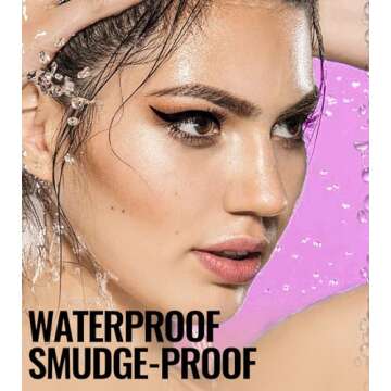 iMethod Eyeliner Stamp - 2 Pens Winged Eyeliner Stamp, for All Eye Shapes, Winged Eyeliner Stamp, Perfect Wing Cat Eye Liner, Waterproof & Smudge-proof, 10 mm