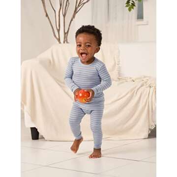 AVAUMA Stripe Pattern Newborn Baby Little Boys Girls Snug-Fit Pajamas Long sleeve Sets Pjs Kids Clot...