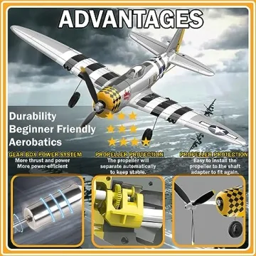 ANBURI RC Plane - Perfect for Beginners and Flying Fun!