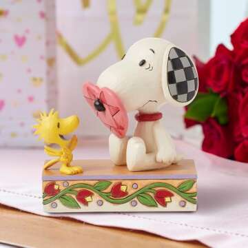 Enesco Peanuts Woodstock Snoopy Heart Figurine | Gift by Jim Shore
