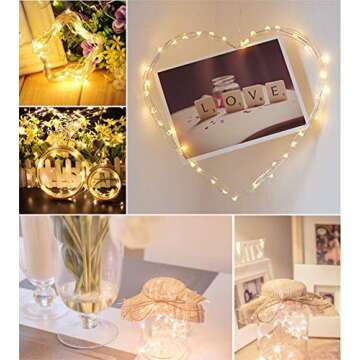 100 White LED Lights String Plug-in 12V Waterproof for Indoor/Outdoor Patio, Party, Home, Wedding Decoration (33ft, with Remote Control and Power Adapter) (Warm White)