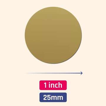 150 Pack, 1" Scratch Off Stickers Labels, Round Circle - Gold
