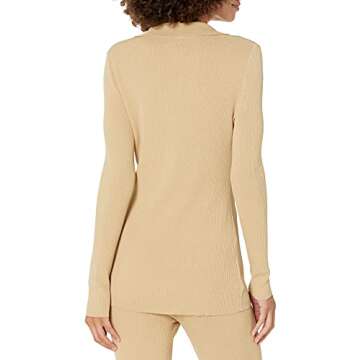 The Drop Women's Constance Rib Button-Down Sweater, Curds & Whey, S