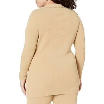 The Drop Women's Constance Rib Button-Down Sweater, Curds & Whey, S