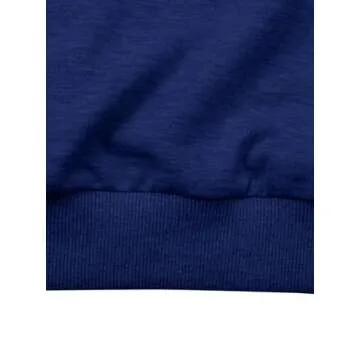 Remidoo Womens Off Shoulder Sweatshirt Drop Shoulder Oversized Long Sleeve Pullover Top Blue Medium