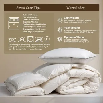BPC Organic Down Comforter for Year-Round Luxury Sleep