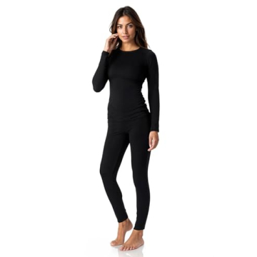 Thermajane Long Johns Thermal Underwear for Women Fleece Lined Base Layer Pajama Set Cold Weather (X...