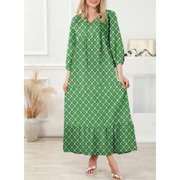 Dokotoo Plus Size Floral Maxi Dress for Women