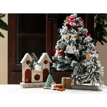 Vitalizart Fall Velvet Ribbon Set 3/8" x 15 Yd Wooden Spool Fabric Trim 3 Rolls * 5 Yd for Christmas Wreath Decoration Handmade Craft Ornaments Gift Wrapping & Bow Making