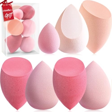 Makeup Sponge Set Foonbe Blender Sponges 7 Pcs for Liquid, Cream, and Powder, Latex Free, Multi colo...