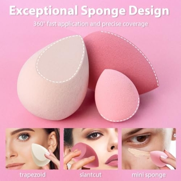 Foonbe Makeup Sponge Set - 7 Pcs for Flawless Makeup