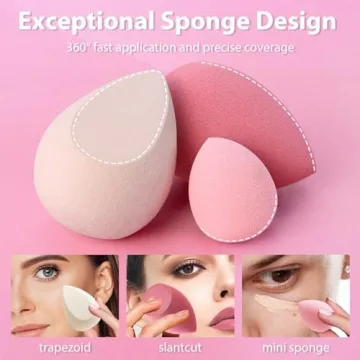 Foonbe Makeup Sponge Set - 7 Pcs for Flawless Makeup