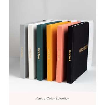 Lamare Wedding Guest Book - Elegant Linen Guest Book Wedding Reception, Baby Shower Guest Book, Polaroid Guest Book for Wedding and Special Events, Wedding Guest Book Polaroid Pictures