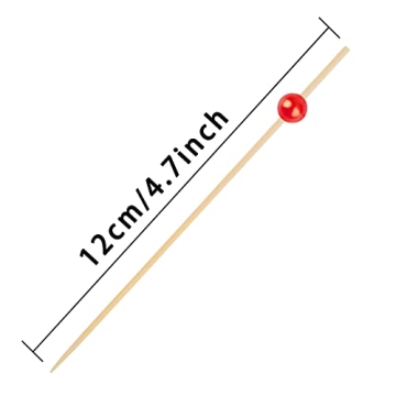 Bamboo Cocktail Picks Elegant Colorful Skewers 100 Count