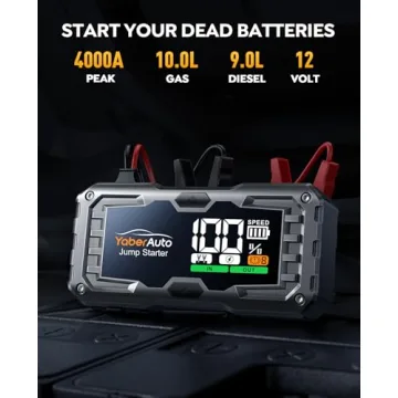 YaberAuto 4000A Jump Starter for Gas and Diesel Cars