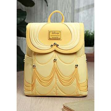 Loungefly Disney Beauty and the Beast Belle Cosplay Womens Double Strap Shoulder Bag Purse, One Size, Multi Color