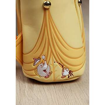 Loungefly Disney Beauty and the Beast Belle Cosplay Womens Double Strap Shoulder Bag Purse, One Size, Multi Color