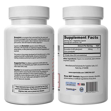 Superior Labs - Powerful Natural Bromelain Supplement 500 mg