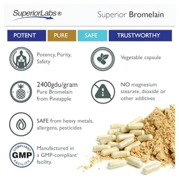 Superior Labs - Powerful Natural Bromelain Supplement 500 mg