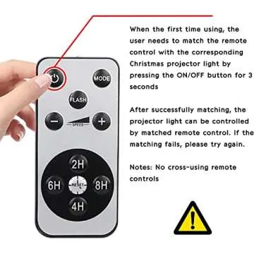 Christmas Projector Lights with RF Remote for Holiday Decor