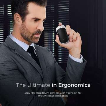 OCOOPA Magnetic Rechargeable Hand Warmers, True Double Warmth Handwarmers 10000mAh, Up to 15 Hours, Max 136℉, Electric Heater, Father's Gifts, Golf/Hunting/Camping/Cold Weather, UT3 PRO