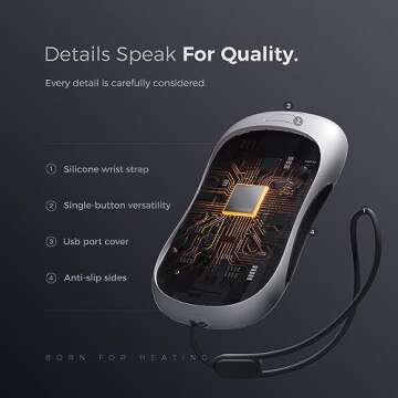 OCOOPA Magnetic Rechargeable Hand Warmers, True Double Warmth Handwarmers 10000mAh, Up to 15 Hours, Max 136℉, Electric Heater, Father's Gifts, Golf/Hunting/Camping/Cold Weather, UT3 PRO