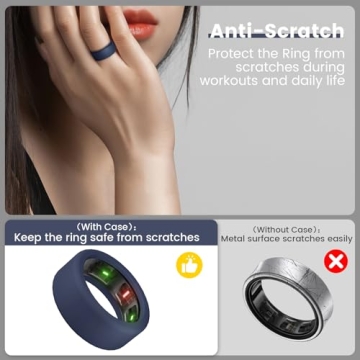 sylacor Ring Cover for Oura Ring Gen 4/Oura Ring Gen3, Anti-Scratch Elastic Silicone Oura Ring Case Protector