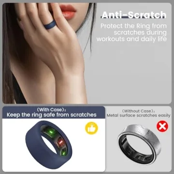 sylacor Ring Cover for Oura Ring Gen 4/Oura Ring Gen3, Anti-Scratch Elastic Silicone Oura Ring Case Protector