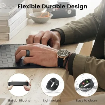 sylacor Ring Cover for Oura Ring Gen 4/Oura Ring Gen3, Anti-Scratch Elastic Silicone Oura Ring Case Protector