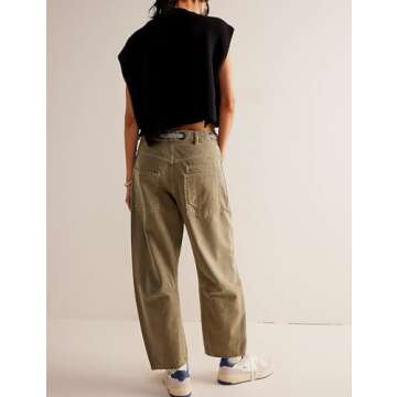 ACCPUR Women Drawstring Barrel Pants - Trendy Slouchy Streetwear