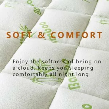 Bamboo_Viscose Mattress Topper King Size, Cooling Extra Thick Breathable Mattress pad, 8-21”Deep P...