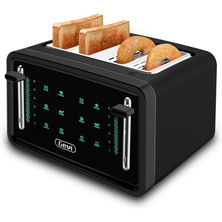 Gevi 4-Slice Touchscreen Bagel Toaster with Controls