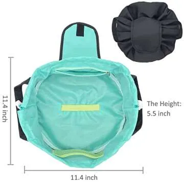 TaTaFun Large Barrel Drawstring Makeup Bag for Cosmetics - Cosmetic Travel Bag for Women - Portable Make Up Organizer Bag for Skin Care & Toiletries with Brush Holder & Pouch (Black)