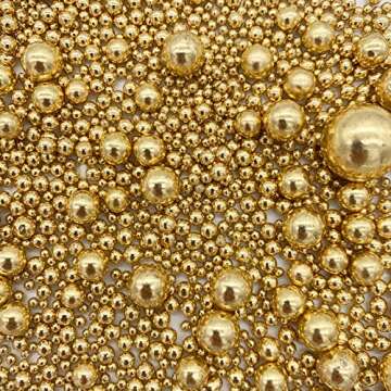 GEORLD Gold Pearl Sugar Sprinkles Candy Mixing Size Baking Edible Cake Decorations Cupcake Toppers C...