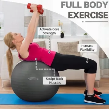 Fitvids Durable Anti-Burst Exercise and Yoga Ball