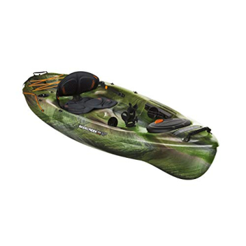 Pelican - Basscreek 100XP Fishing Kayak - Sit-On-Top Kayak - Lightweight one Person Kayak - 10 ft,Ol...